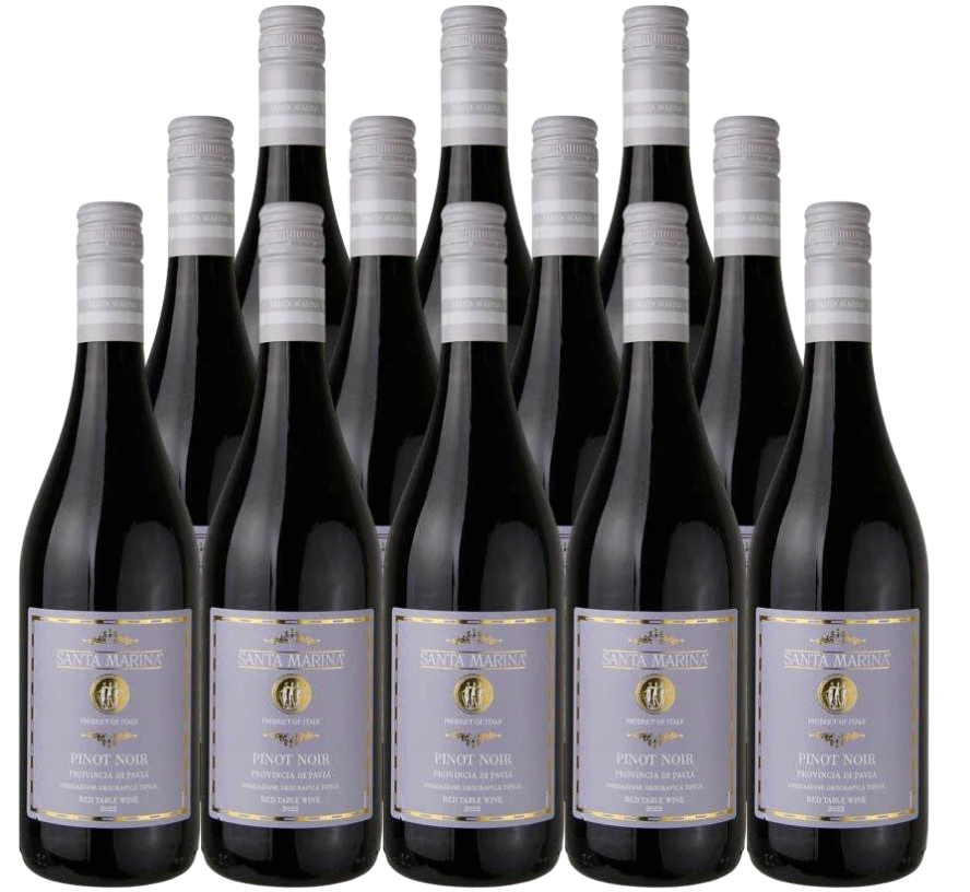 Santa Marina Provincia di Pavia Pinot Noir 750 ML (12 Bottles)
