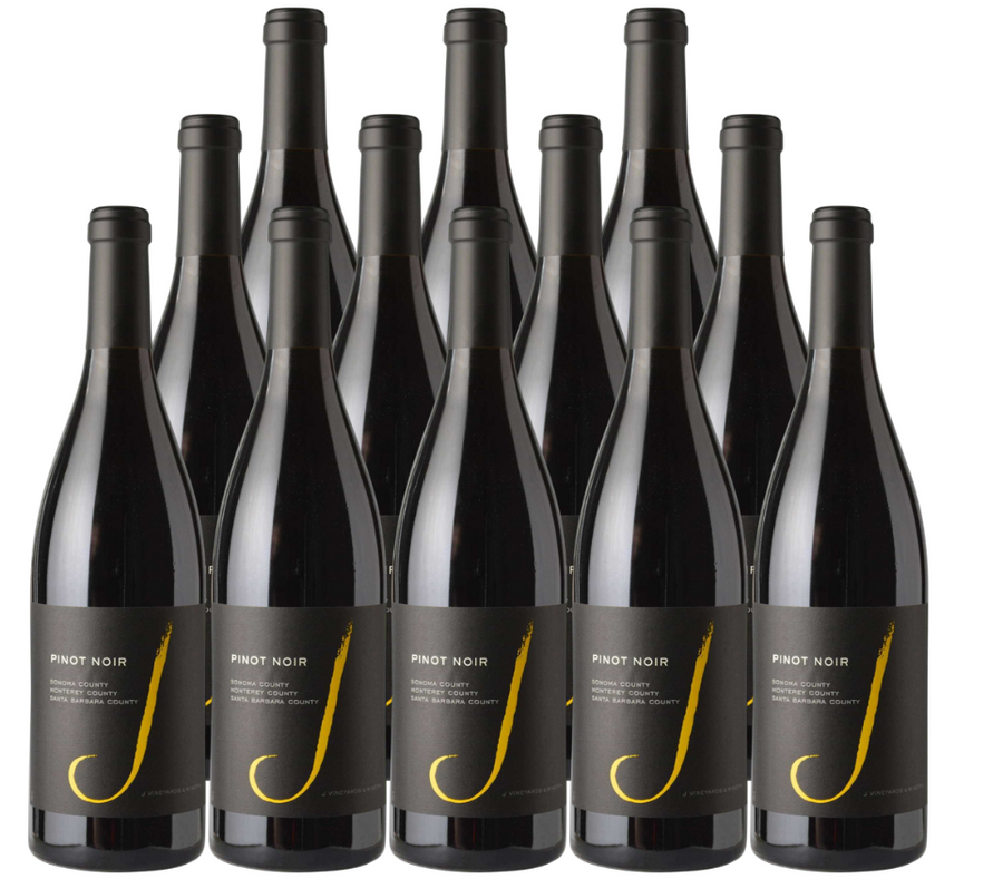 J Vineyards &  Winery Pinot Noir 2018 750 ML (12 Bottles)