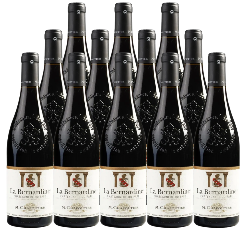 M. Chapoutier Chateauneuf-Du-Pape La Bernardine 750 ML (12 Bottles)