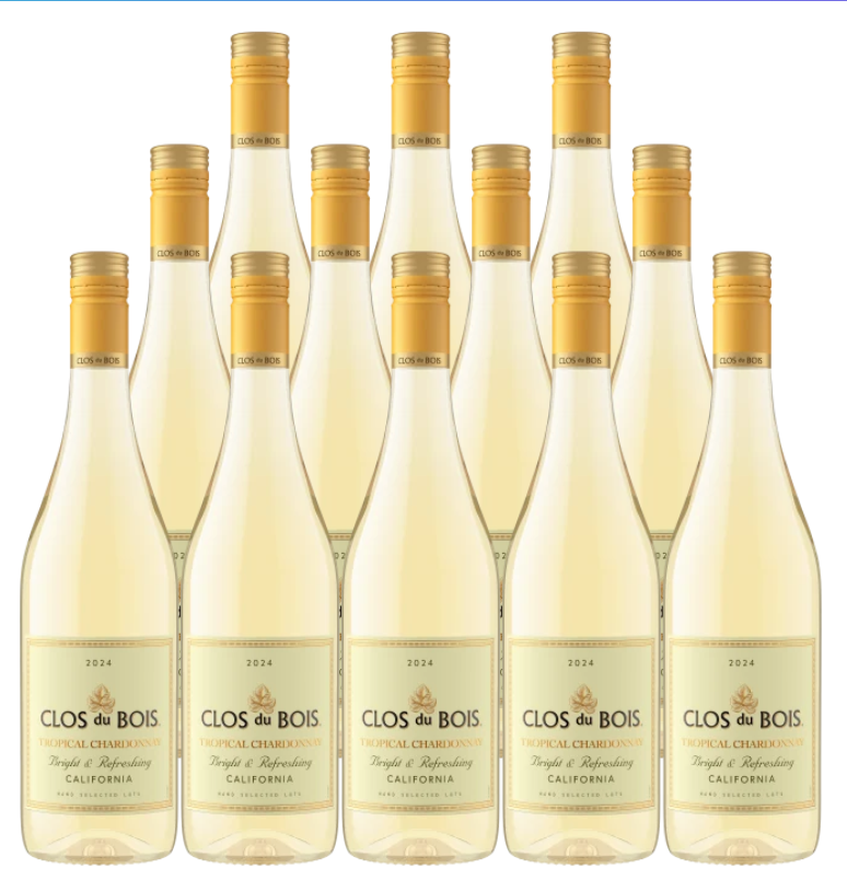 Clos Du Bois Chardonnay Tropical California 750 ML (12 Bottles)