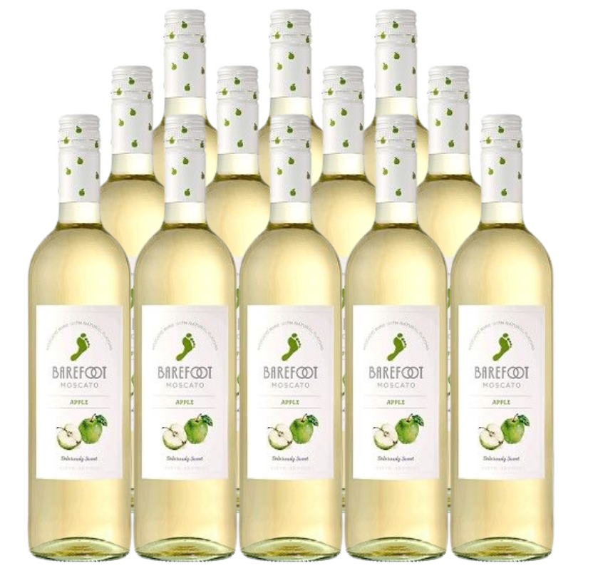 Barefoot Cellars Moscato Apple 750 ML (12 Bottles)