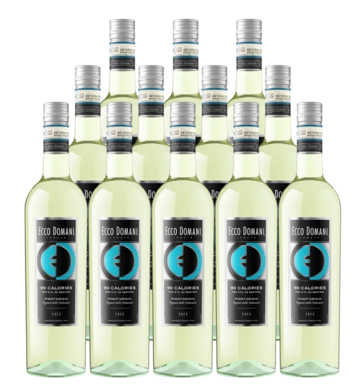 Ecco Domani 90 Calorie Pinot Grigio 750 ML (12 Bottles)