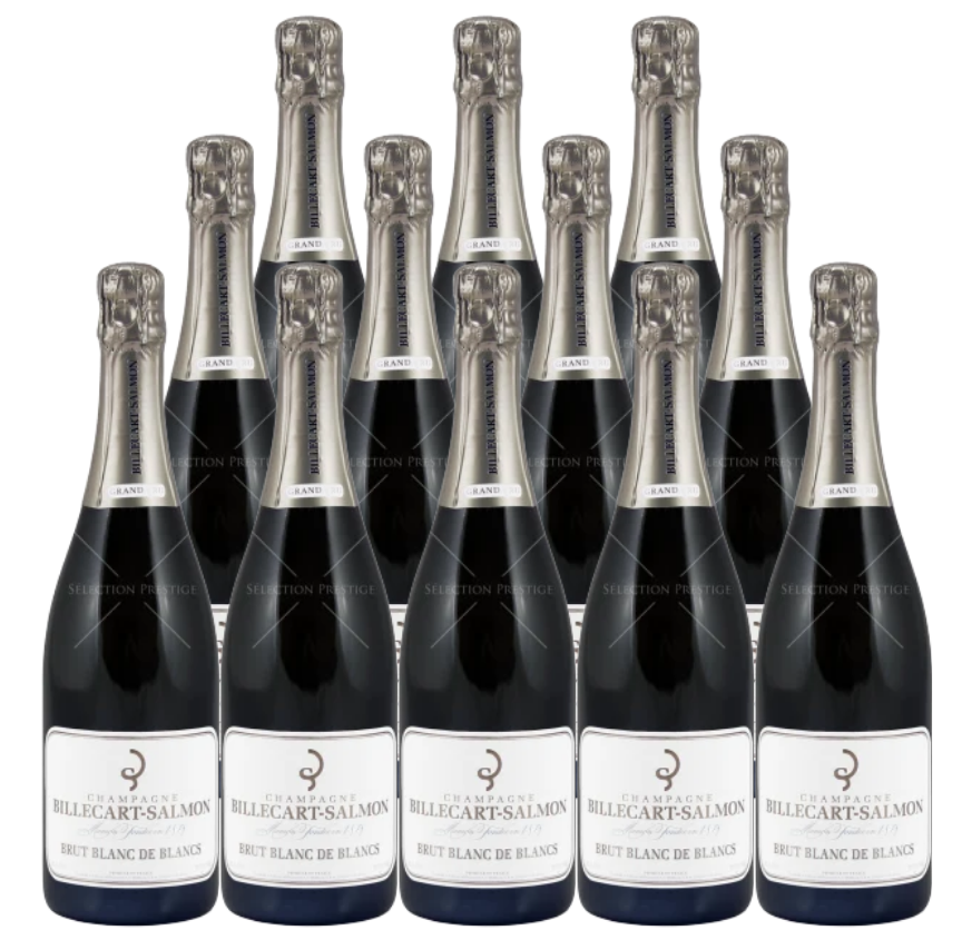 Champagne Billecart-Salmon Collection Champagne Grand Cru Brut Blanc de Blancs 750 ML (12 Bottles)