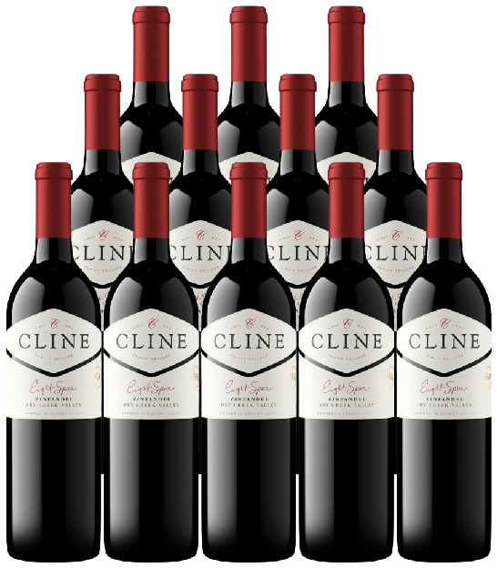Cline Zinfandel Eight Spur Dry Creek Valley 2023 750 ML (12 Bottles)