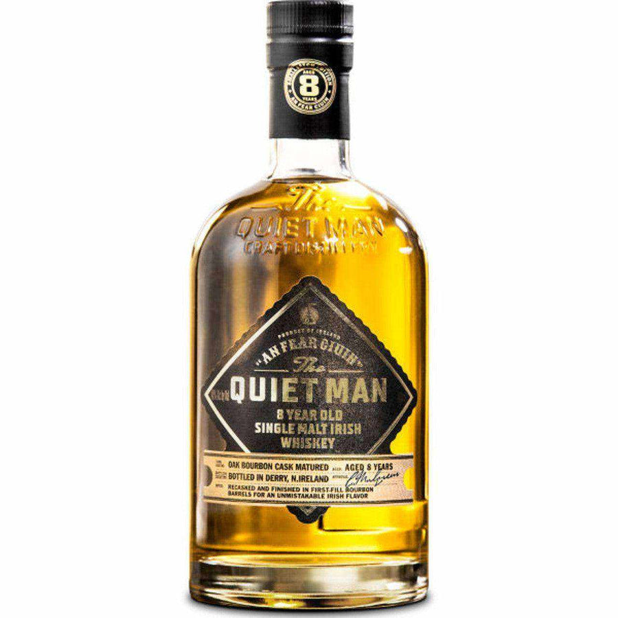 The Quiet Man 8 Years Old Single Malt Irish Whiskey bottle, 750 ML.
