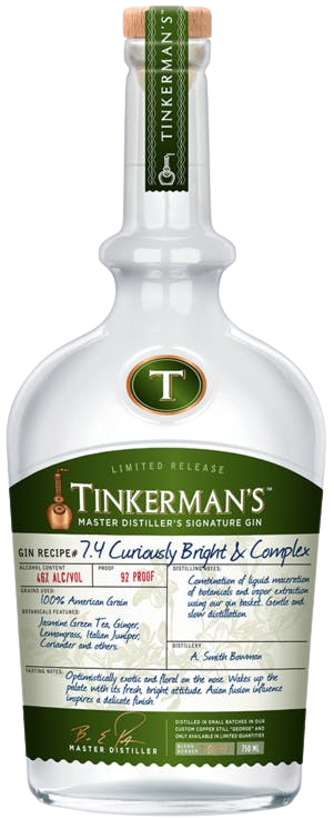Tinkermans Gin 7.4 Curiously Bright Complex Gin Limited Release 750 ML