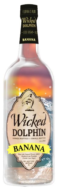 Wicked Dolphin Small Batch Handcrafted Banana Flavored Rum 1 L