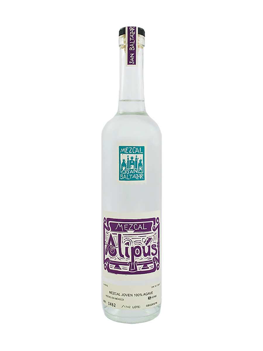 Alipus Mezcal San Baltazar Joven Espadin 95 bottle showcasing artisanal Oaxaca mezcal with smoky citrus flavors