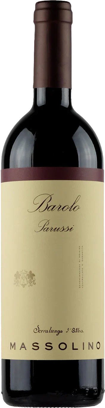 Massolino Barolo Parussi 2020 bottle showcasing refined Italian red wine from Nebbiolo grapes with rich aromas and elegant structure