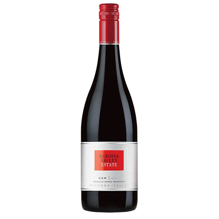 Barossa Valley Estate Grenache Shiraz Mourvedre GSM 2023 750ml wine bottle with vibrant label