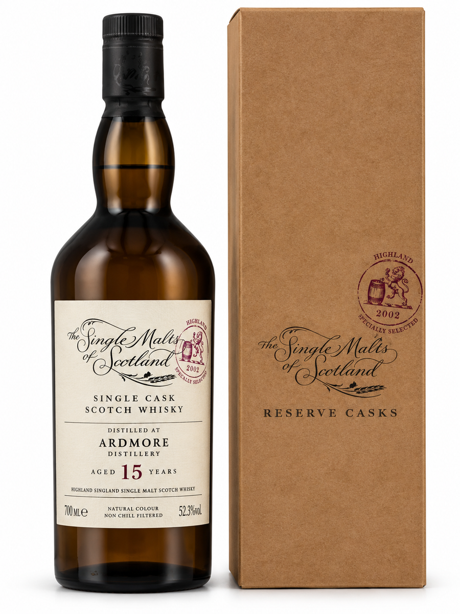 The Single Malts of Scotland Ardmore 15 Year Old Single Cask Scotch Whisky 700 ML