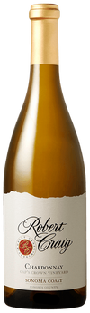 Bottle of Robert Craig Chardonnay Gaps Crown Vineyard 2024 750 ML showcasing premium California Chardonnay from Sonoma Coast