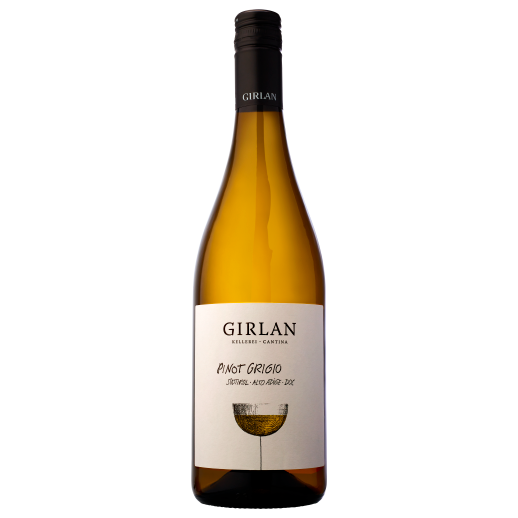 Girlan Pinot Grigio Alto Adige 750 ML bottle of Italian white wine with crisp and fresh flavors