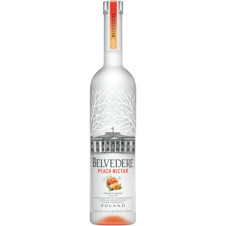 Belvedere Peach Nectar Flavored Vodka 80 1 L