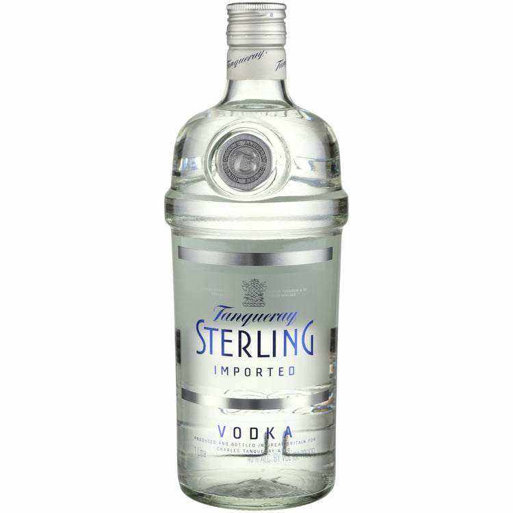 Tanqueray Vodka Sterling 80 750 ML bottle with clear, smooth design.