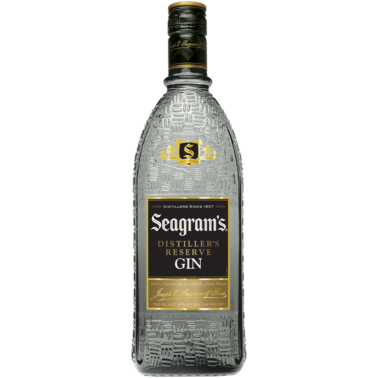 Seagram's Dry Gin Distiller's Reserve 94 bottle 750ml with 47% ABV.
