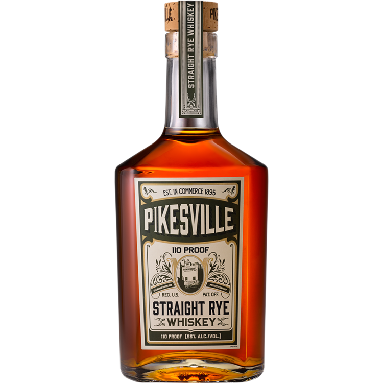 Pikesville Straight Rye Whiskey 110 proof 750ml bottle.