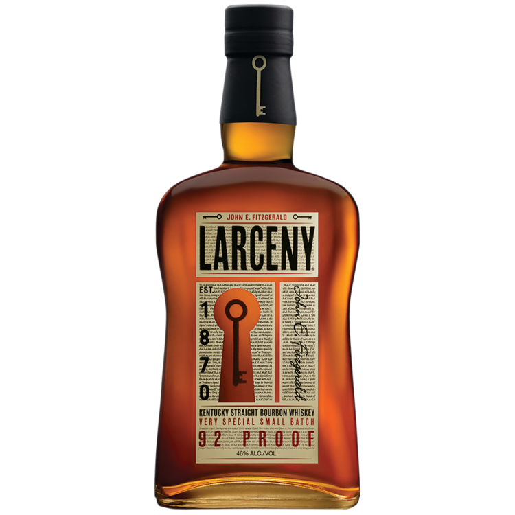 Larceny Straight Bourbon Very Special Small Batch 92 proof 1L bottle.