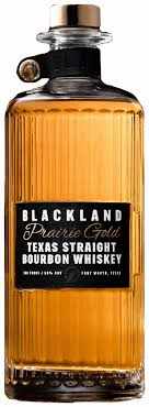 Blackland Straight Bourbon Prairie Gold 3 Year whiskey bottle showcasing rich golden color and premium Texas craftsmanship