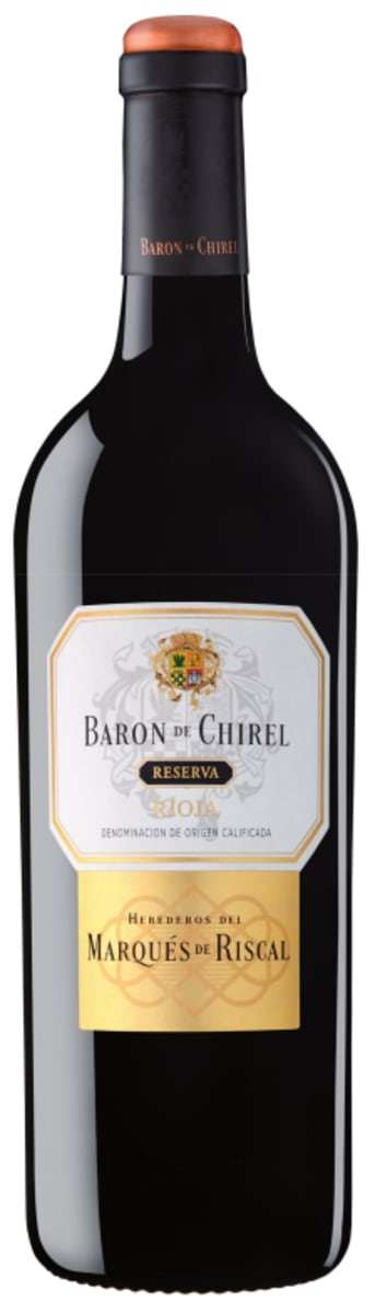 Marques De Riscal Baron De Chirel Rioja 2018 wine bottle with rich berry and spice notes