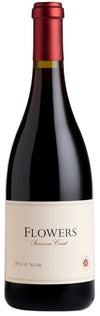 Flowers Pinot Noir Sonoma Coast 2021 wine bottle with elegant label and red capsule top