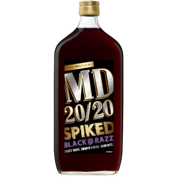 MD 20/20 Spiked Black Razz Flavored Wine 750 ML