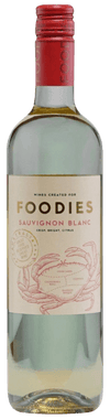 Foodies Sauvignon Blanc 750 ML bottle with citrus and tropical fruit notes on a clean background
