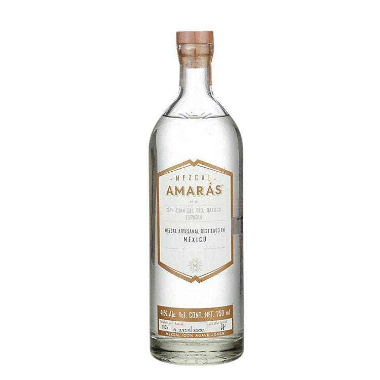 Bottle of Amaras Mezcal Joven Espadin 82 750 ML handcrafted artisanal mezcal from Oaxaca