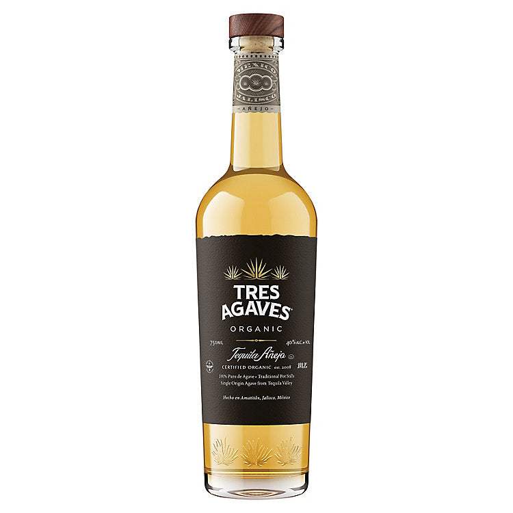 Tres Agaves Tequila Extra Anejo Single Barrel 80 750 ML bottle showcasing premium aged tequila