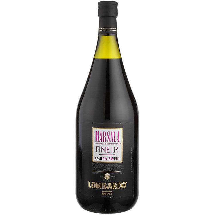 Lombardo Marsala Ambra Sweet Fine 1.5L fortified wine with amber color and sweet caramel notes