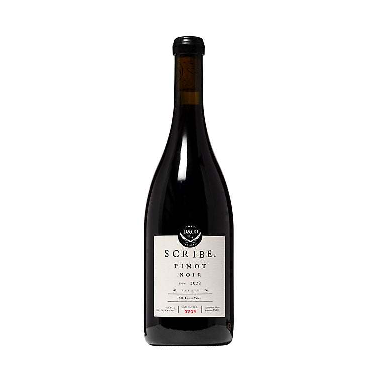 Scribe Pinot Noir Estate X M.M.M. Sonoma Valley 2023 bottle showcasing premium California red wine