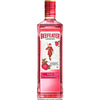 Bottle of Beefeater Pink Strawberry gin on a white background