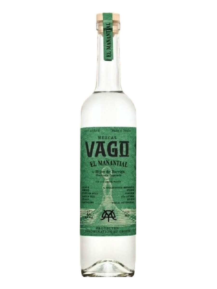 Vago Mezcal El Manantial artisanal mezcal bottle 750ml with smoky, citrus, and earthy flavors