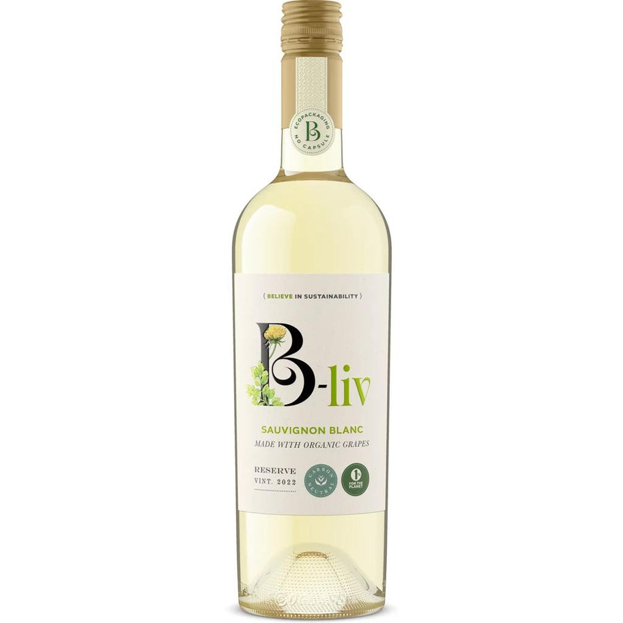 B-Liv Sauvignon Blanc Reserve Chile Made With Organic Grapes 750 ML