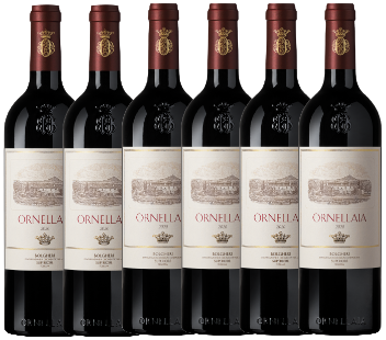Ornellaia 2020 750 ML 6 bottles Super Tuscan red wine from Bolgheri Italy