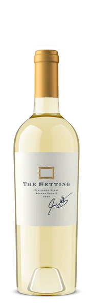 Bottle of The Setting Sauvignon Blanc 2024 750 ML white wine with citrus and tropical notes