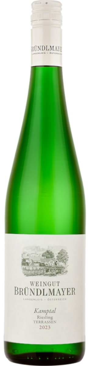 Brundlmayer Riesling Terrassen Kamptal 2023 white wine bottle showcasing Austrian craftsmanship and terroir excellence