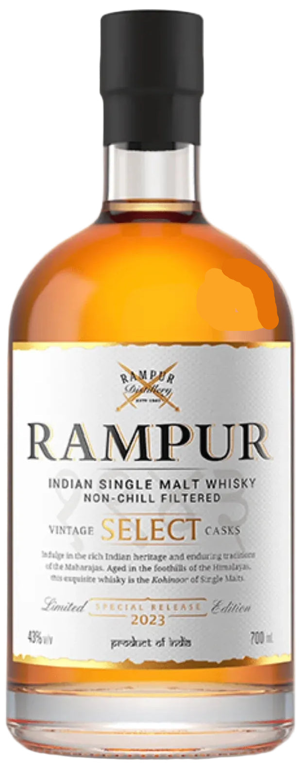 Rampur Single Malt Whisky Vintage Select Casks Limited Edition India 750 ML