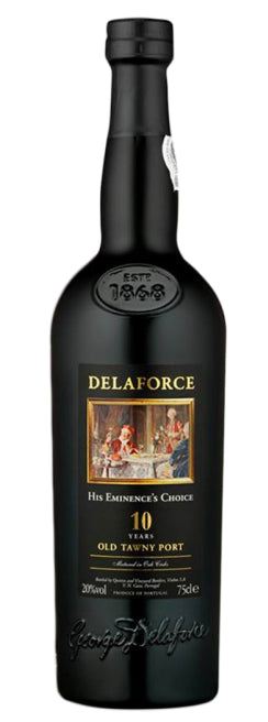 Delaforce Port Tawny 10YR 750ML aged fortified wine bottle with detailed label and vintage design