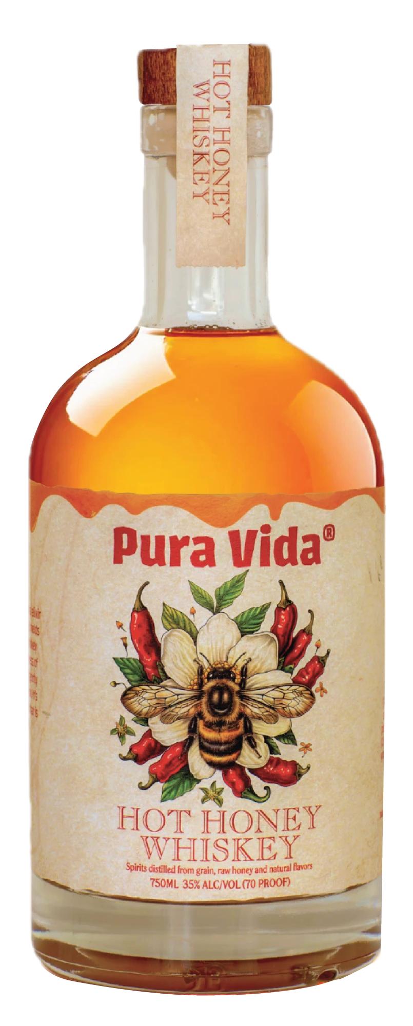 Pura Vida Hot Honey Flavored Whiskey 70 Proof 750 ML