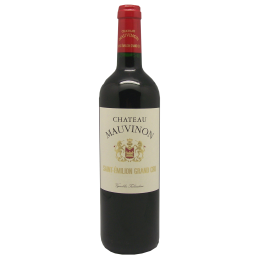 Chateau Mauvinon Saint-Emilion Grand Cru 750ml Bordeaux red wine bottle with elegant label and red foil capsule