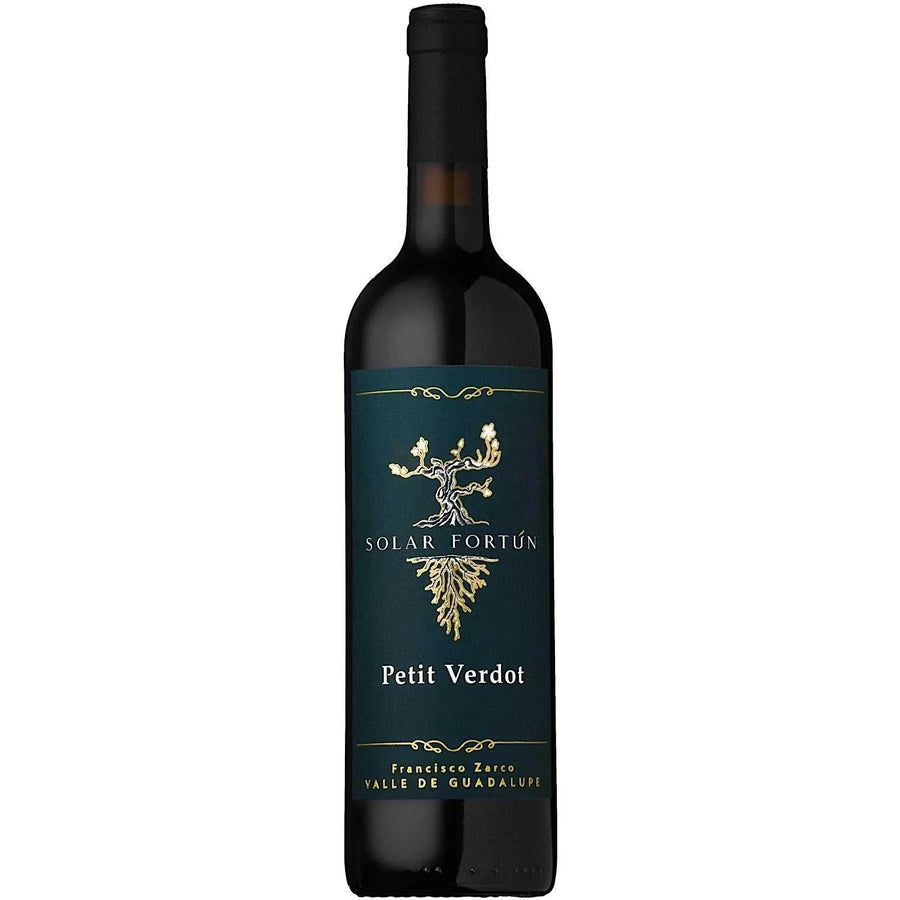 Bottle of Solar Fortun Petit Verdot 750 ML Spanish red wine with dark berry and spice notes