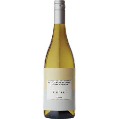Christopher Michael Pinot Gris 750 ML bottle showcasing vibrant and crisp white wine.